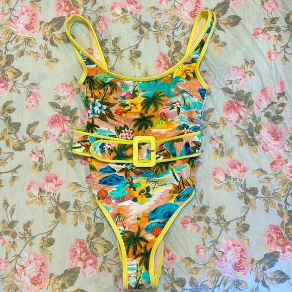 MERMAID POINT Belted Alémais one piece swimsuit size S from Shopbop ☀️💐 - Picture 4 of 10